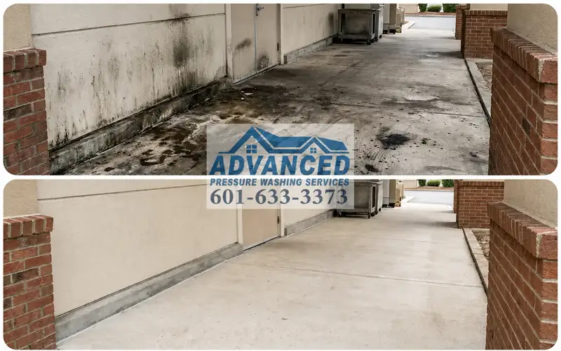Restaurant exterior pressure washing for food service properties in Brandon MS