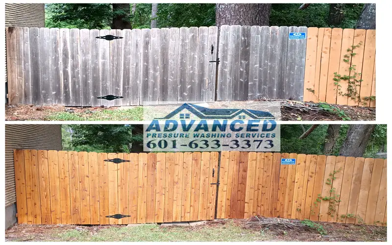 Wood deck and fence cleaning service for outdoor wood surfaces in Raymond MS
