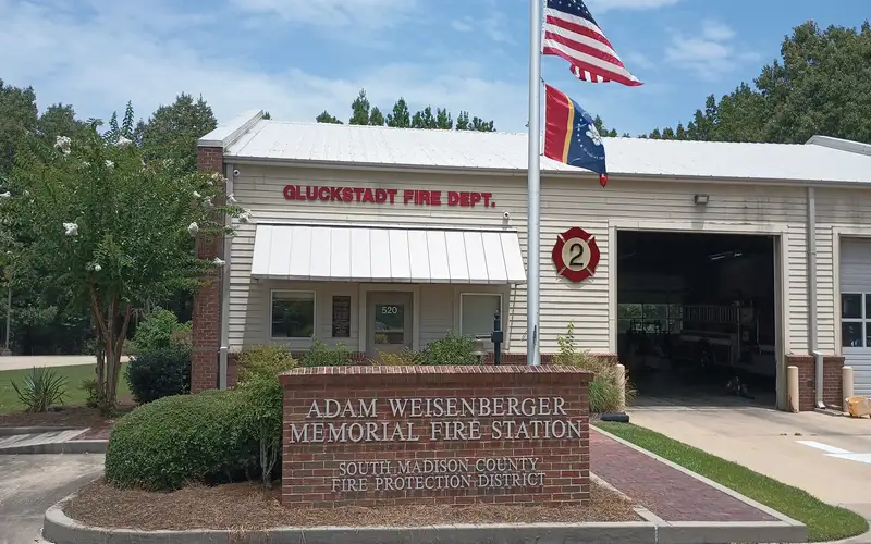 Gluckstadt MS pressure washing service area with warehouses storefronts homes and I55 corridor properties