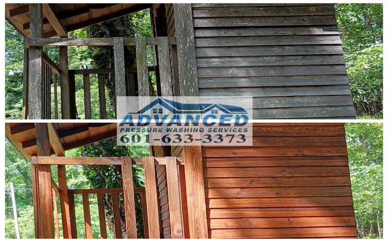 Wood deck and fence cleaning service for outdoor wood surfaces in Raymond MS