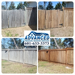 Wood restoration such as fence cleaning, patio cleaning, deck cleaning and staining is just a few of man services that we provide. We use safe low pressure to clean the wood surface and we can stain and seal it as well. If you need wood cleaning give us a call today 601-633-3373 - We are insured, professional and affordable!