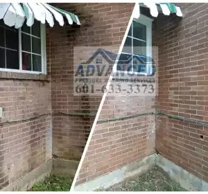 Pressure washing Jackson ms brick house by advanced pressure washing services llc 601-633-3373