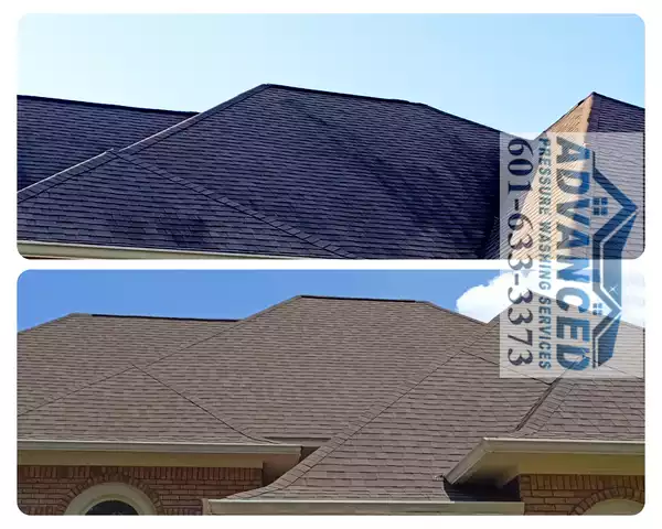 Roof washing in Brandon MS - asphalt shingle roof cleaning service in central Mississippi