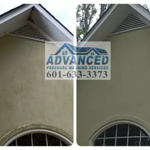 stucco cleaning Clinton MS by Advanced Pressure Washing Services LLC 601-633-3373