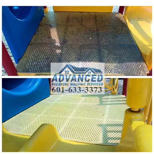 Before and after of playground cleaning services 601-633-3373